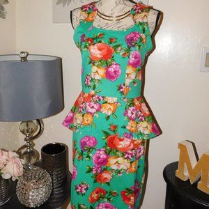 Floral with attached neck piece-necklace